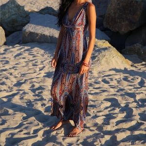 Bohemian Maxi Dress with Paisley Print